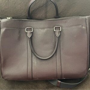 Elegant Brown Leather Coach Bag